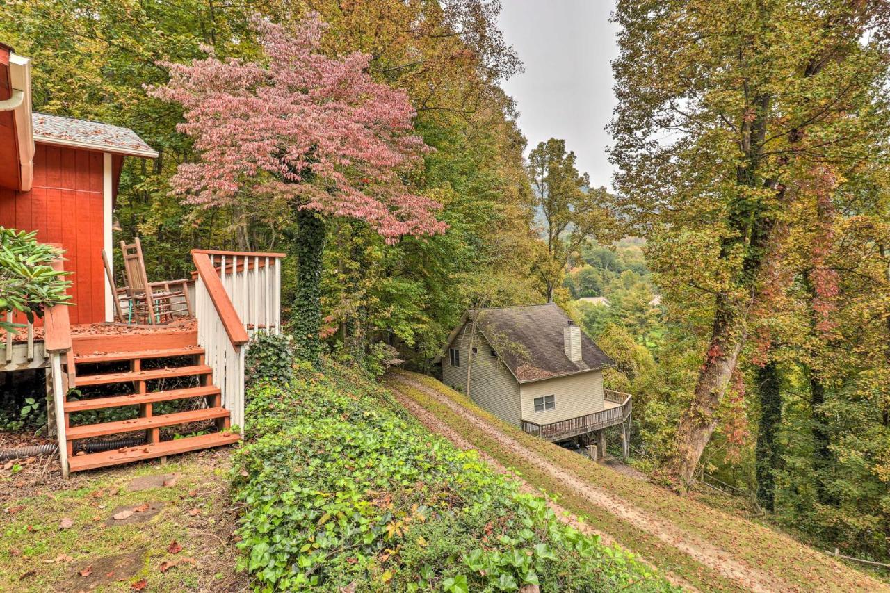 Rustic Red Cabin With Deck In Maggie Valley Club! Eksteriør bilde